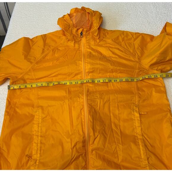LL Bean Jacket Men's Windbreaker Hooded Size XL Orange Lightweight Full Zip - Picture 3 of 6
